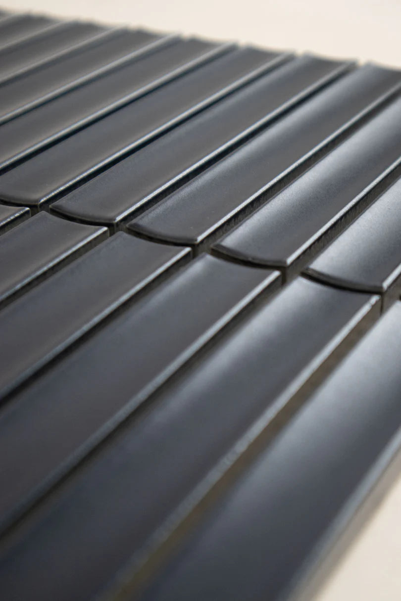 The Mosaic Factory Sevilla Mozaïek Tegel Kitkat Vinger - Navy Blauw Porselein Geglazuurd 296x299 mm