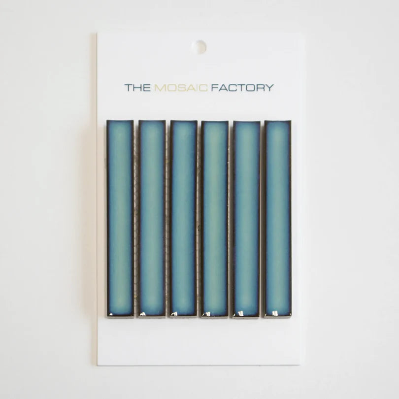 The Mosaic Factory Sevilla Mozaïek Tegel Kitkat Vinger - Oceaan Groen Porselein Geglazuurd 296x299 mm