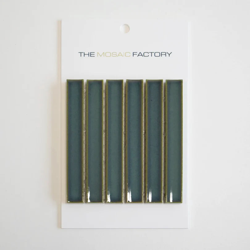 The Mosaic Factory Sevilla Mozaïek Tegel Kitkat Vinger - Groen Porselein Geglazuurd 296x299 mm