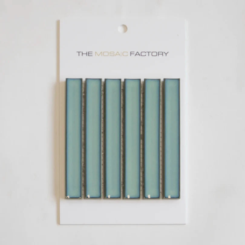 The Mosaic Factory Sevilla Mozaïek Tegel Kitkat Vinger - Turquoise Porselein Geglazuurd 296x299 mm