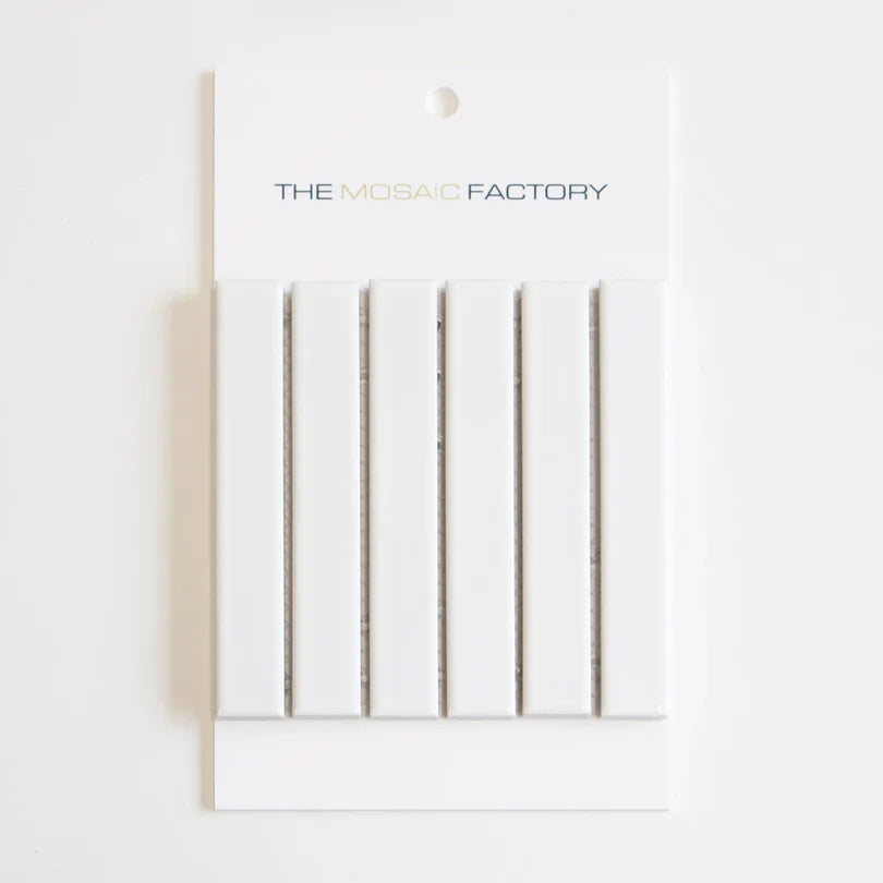 The Mosaic Factory Sevilla Mozaïek Tegel Kitkat Vinger - Wit Porselein Geglazuurd 296x300 mm