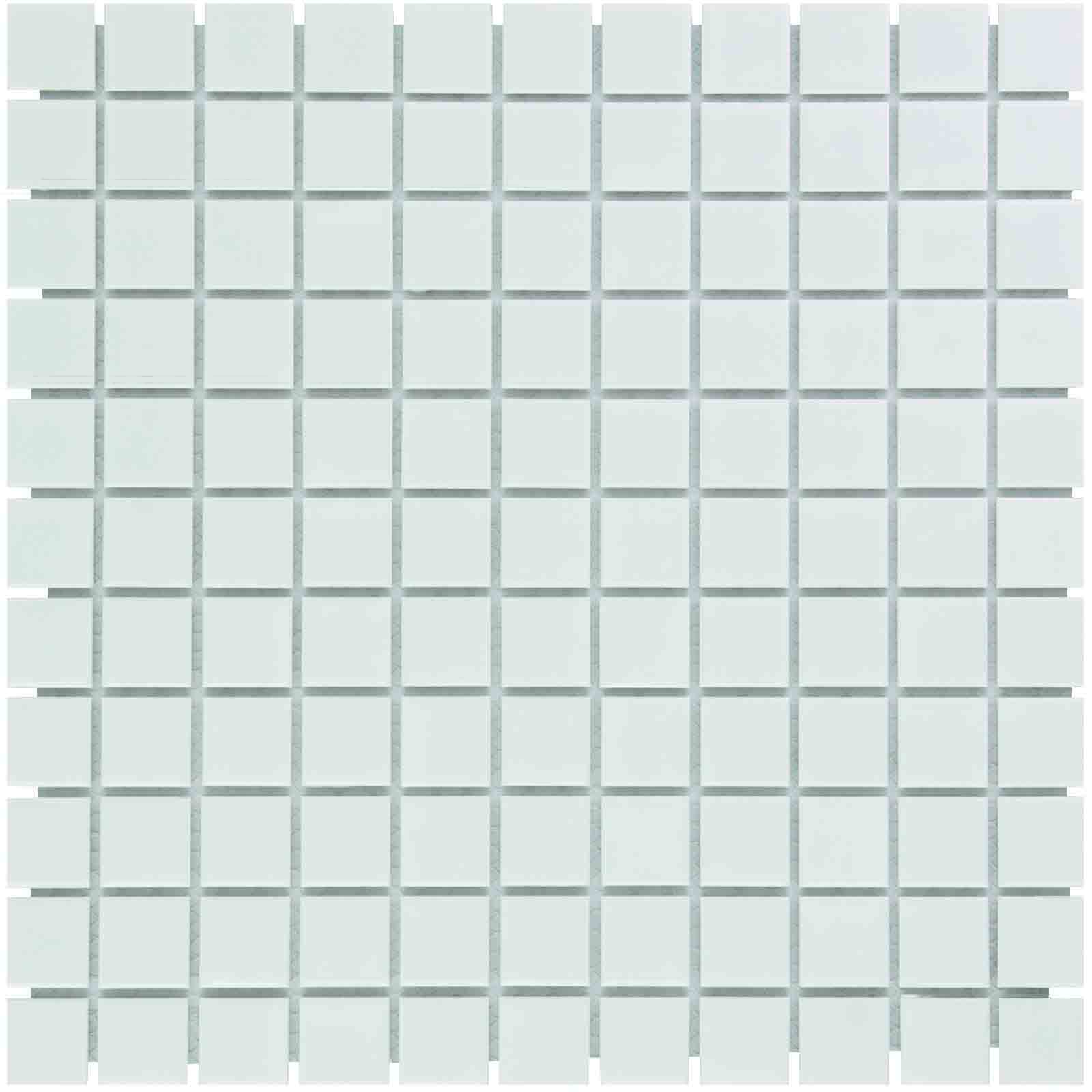 The Mosaic Factory Barcelona Mozaiek Tegel Vierkant - Extra Wit Porselein Geglazuurd 300x300 mm