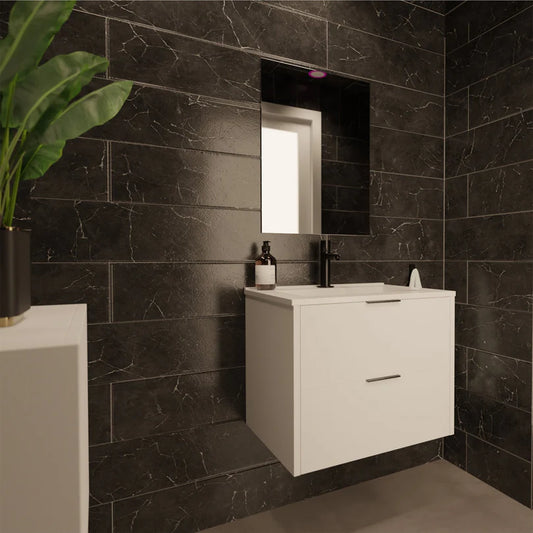 Bekijk hier de Differnz Bolo badmeubelset knock-down, FSC® | hoogglans wit | 60 cm