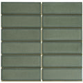 The Mosaic Factory Barcelona Mozaiek Tegel Rechthoek - Forest Green Porselein Geglazuurd 291x297 mm