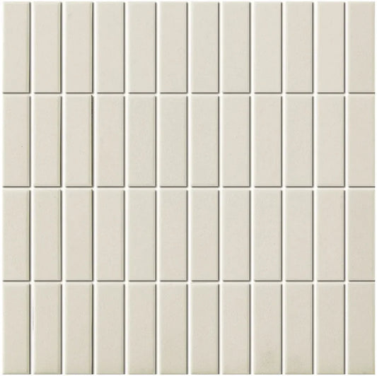 The Mosaic Factory London Mozaiek Tegel Rechthoek - Mat Wit Porselein Ongeglazuurd, R11 23x73x6 mm