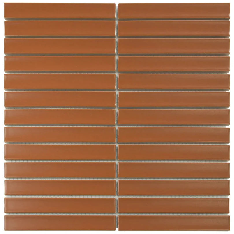 The Mosaic Factory | Sevilla Mozaïek Tegel Kitkat Vinger | 296x299 mm | Terra Cotta