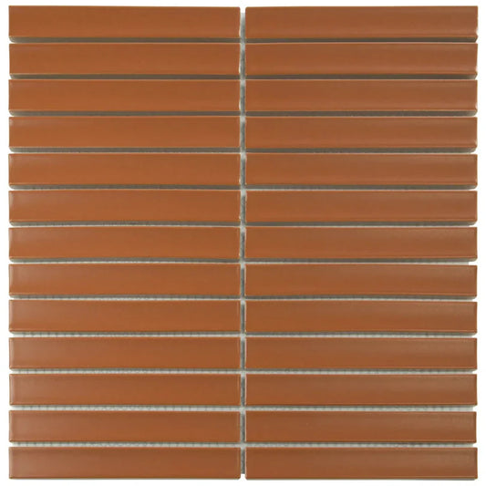 The Mosaic Factory | Sevilla Mozaïek Tegel Kitkat Vinger | 296x299 mm | Terra Cotta
