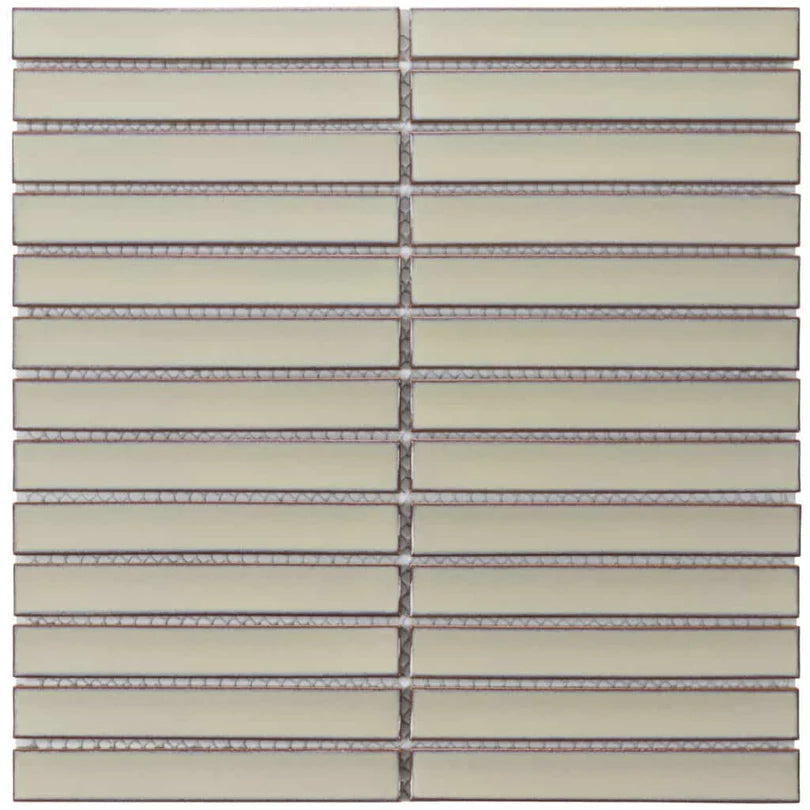 The Mosaic Factory Sevilla Mozaïek Tegel Kitkat Vinger - Café Latte Porselein Geglazuurd 296x299 mm