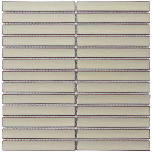 The Mosaic Factory Sevilla Mozaïek Tegel Kitkat Vinger - Café Latte Porselein Geglazuurd 296x299 mm