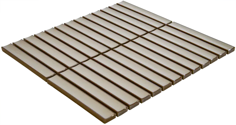 The Mosaic Factory Sevilla Mozaïek Tegel Kitkat Vinger - Café Latte Porselein Geglazuurd 296x299 mm