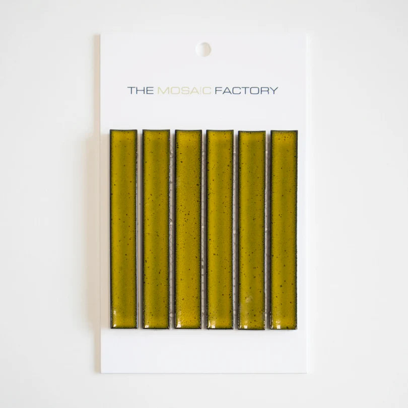 The Mosaic Factory Sevilla Mozaïek Tegel Kitkat Vinger - Geel Porselein Geglazuurd 296x299 mm