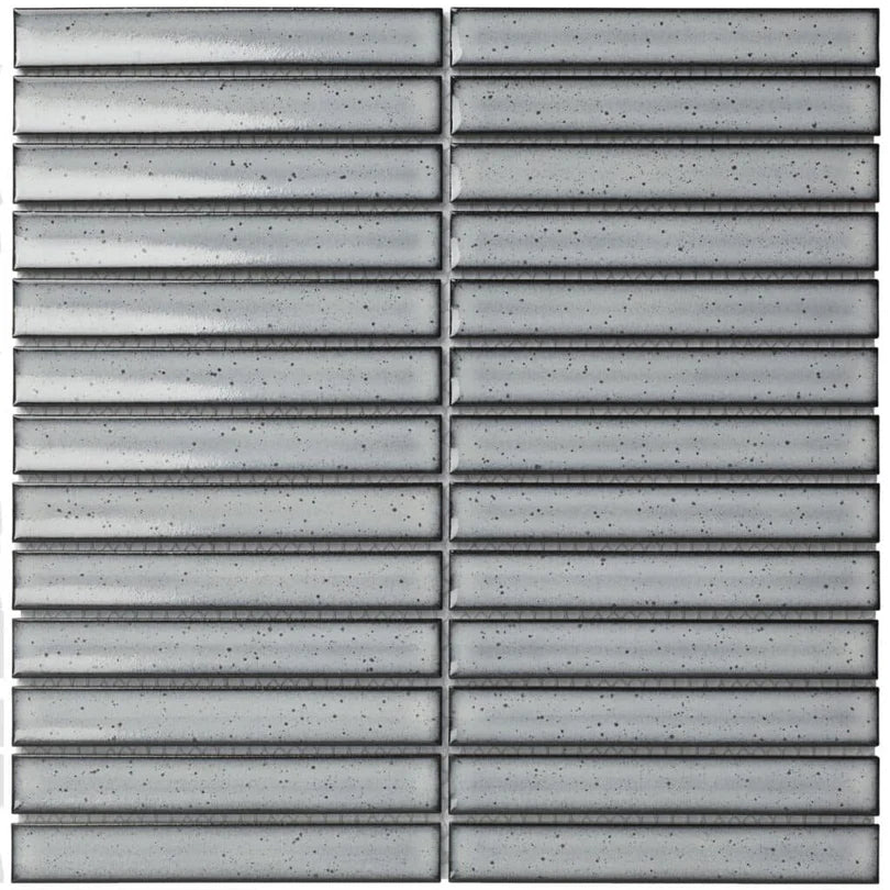 The Mosaic Factory Sevilla Mozaïek Tegel Kitkat Vinger - Licht Grijs Porselein Geglazuurd 296x299 mm