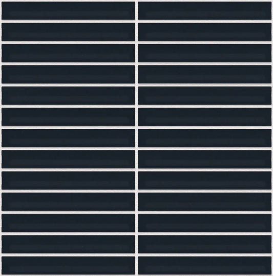 The Mosaic Factory Sevilla Mozaïek Tegel Kitkat Vinger - Navy Blauw Porselein Geglazuurd 296x299 mm