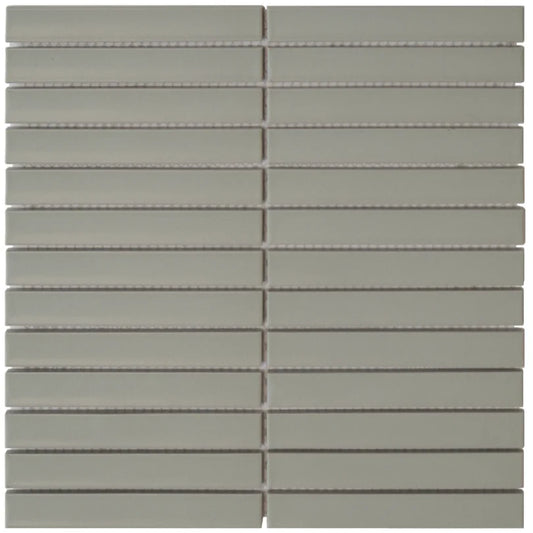 The Mosaic Factory Sevilla Mozaïek Tegel Kitkat Vinger - Sage Groen Mat