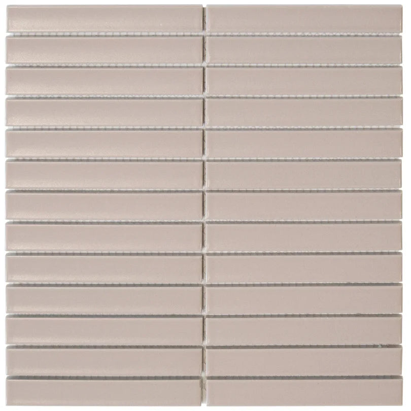 The Mosaic Factory Sevilla Mozaïek Tegel Kitkat Vinger - Vintage Pink Porselein Geglazuurd 296x299 mm