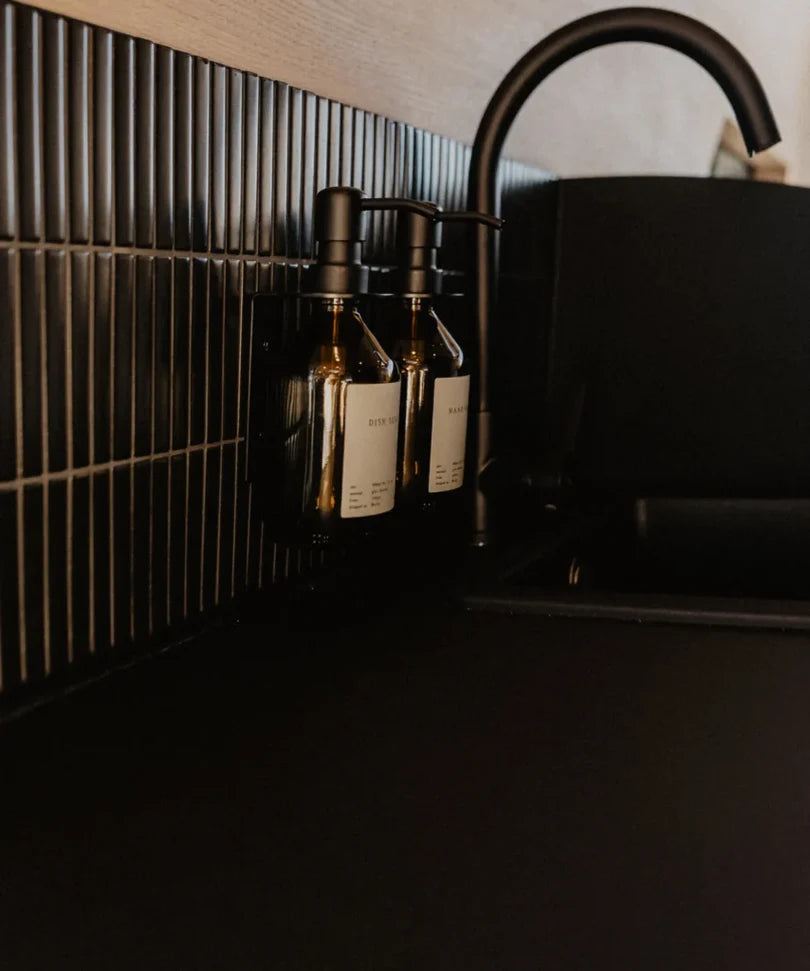 The Mosaic Factory Sevilla Mozaïek Tegel Mini Kitkat Vinger - Zwart Porselein Geglazuurd 282x308 mm