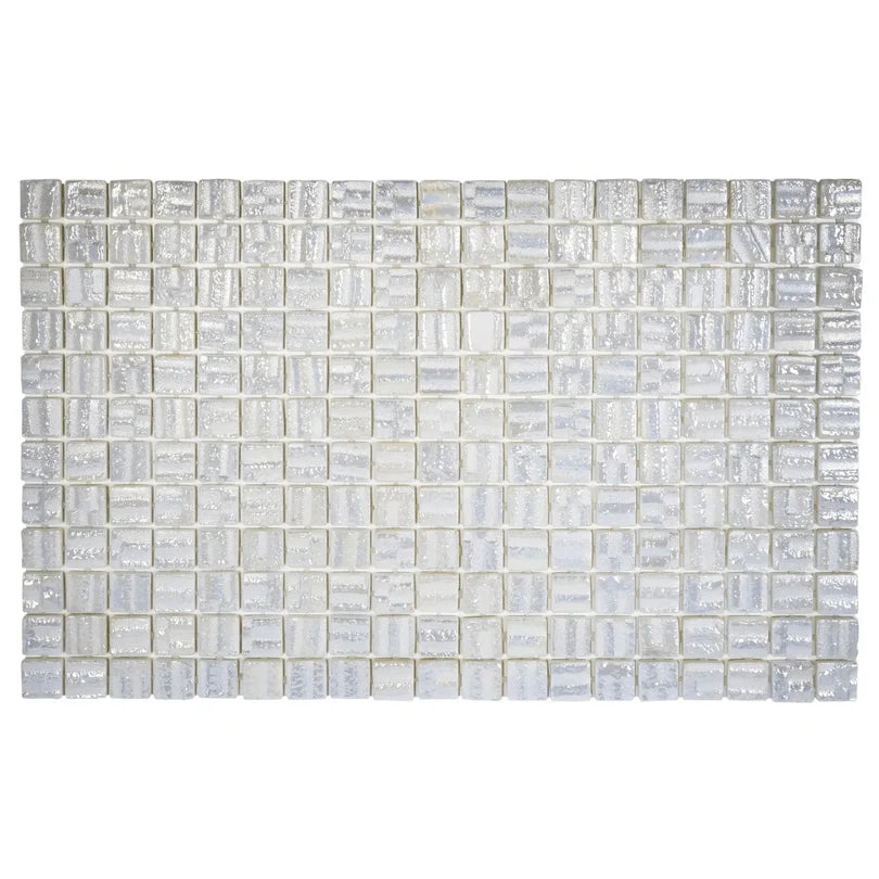 The Mosaic Factory Valencia Mozaiek Tegel Vierkant - 3D Icy Pearl Glas Recycled 328x518 mm