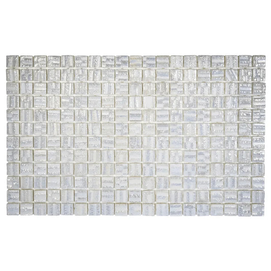 The Mosaic Factory Valencia Mozaiek Tegel Vierkant - 3D Icy Pearl Glas Recycled 328x518 mm
